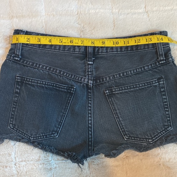 Free People Black Jean Shorts 25 Raw Hem - Picture 5 of 7